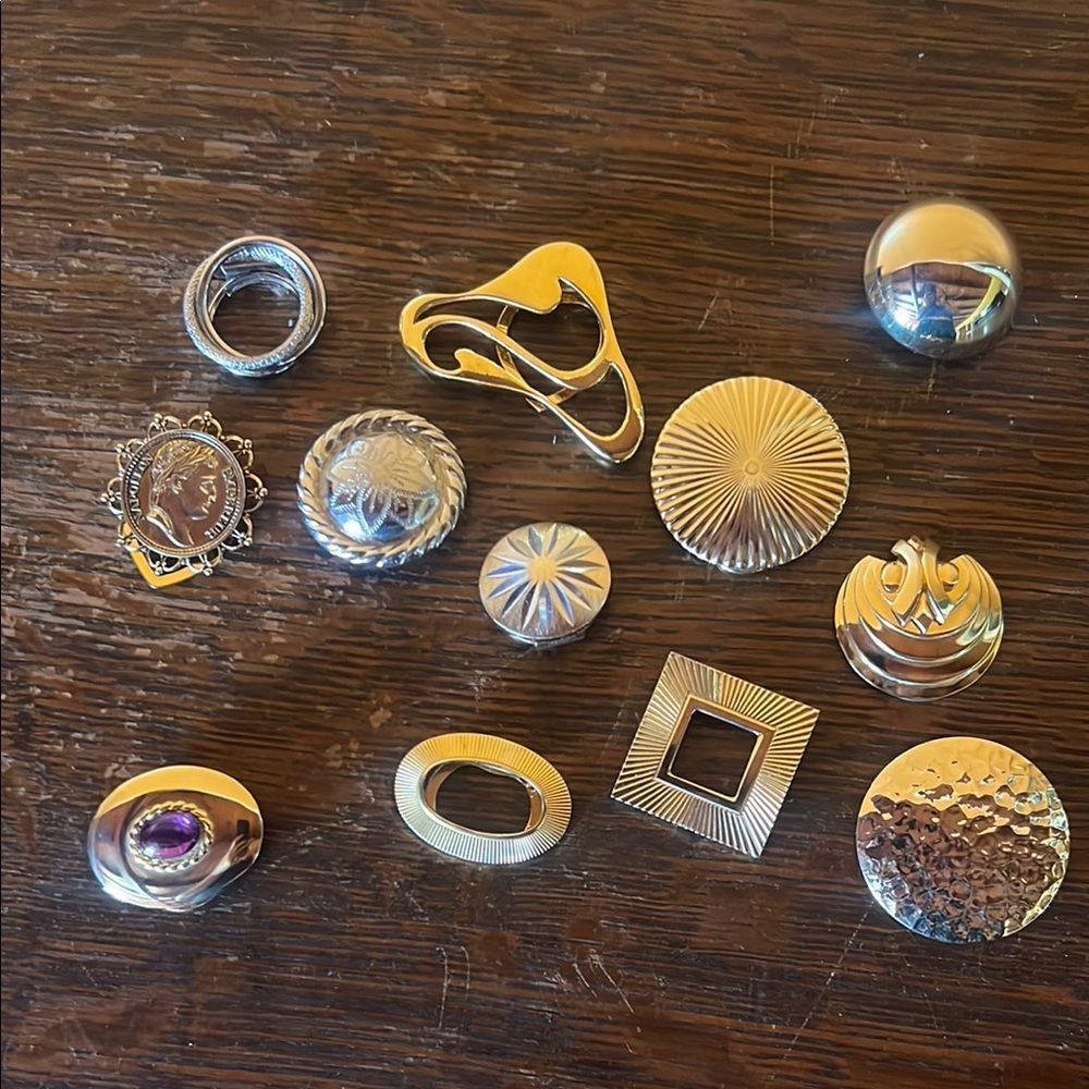 Chic Silver and Gold scarf rings,Accessory Collection
